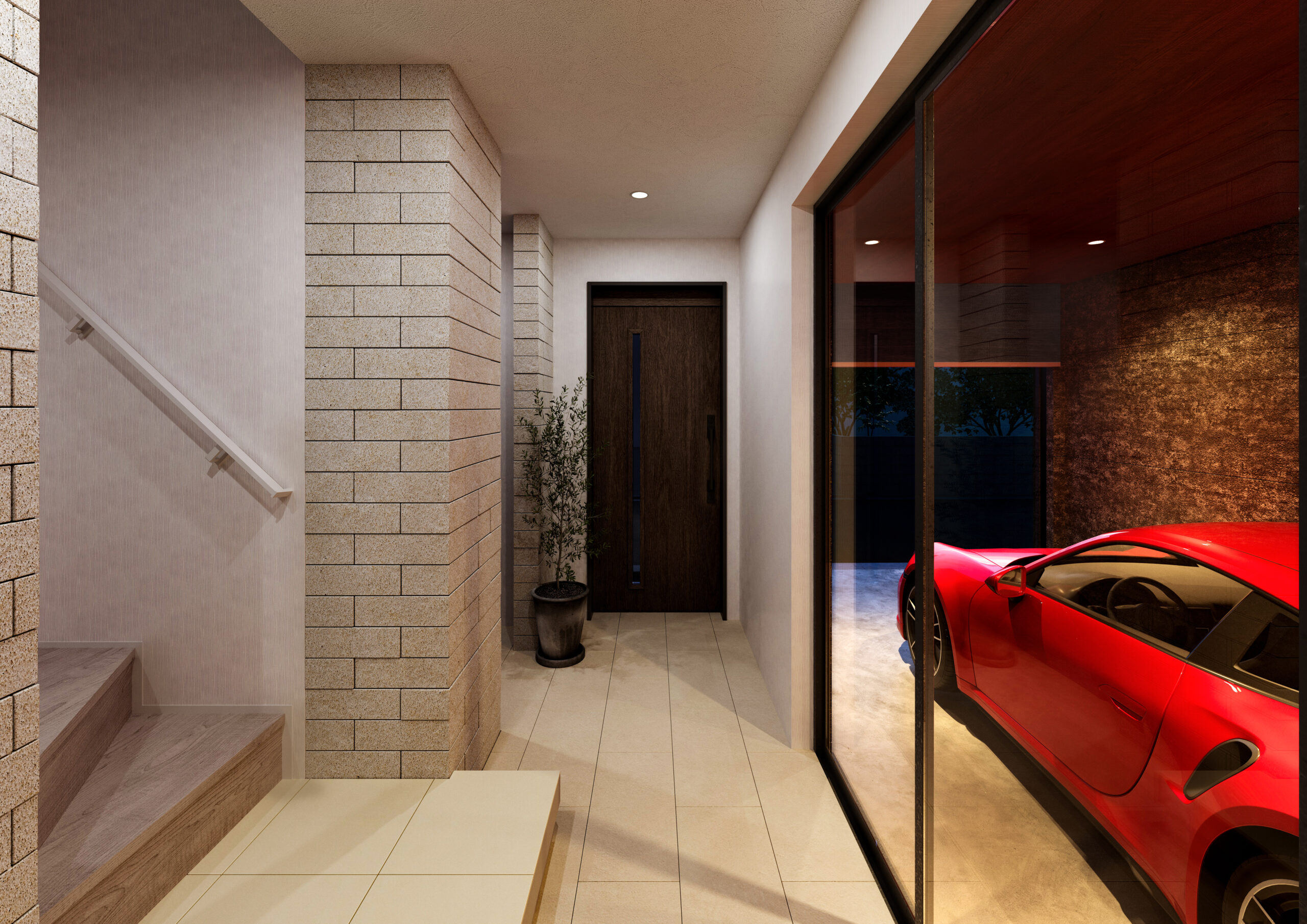 広告用CGパース制作：住宅・不動産事例 中野区高級戸建住宅 CG制作（東京） CGパース・建築パース 制作実績 メインビジュアル